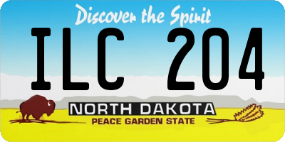ND license plate ILC204