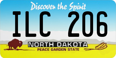 ND license plate ILC206