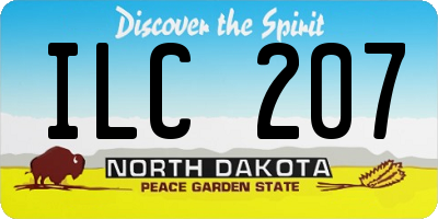 ND license plate ILC207