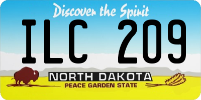 ND license plate ILC209