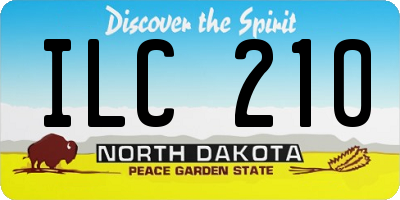 ND license plate ILC210