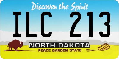 ND license plate ILC213
