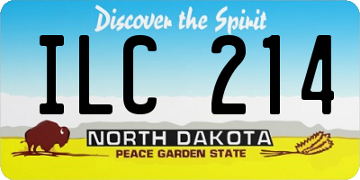 ND license plate ILC214