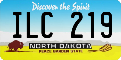 ND license plate ILC219