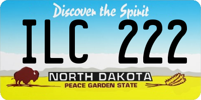 ND license plate ILC222
