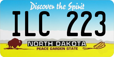 ND license plate ILC223