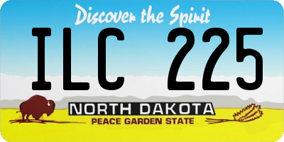 ND license plate ILC225