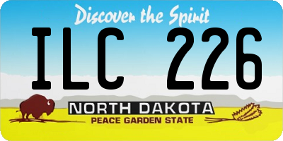 ND license plate ILC226