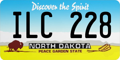 ND license plate ILC228