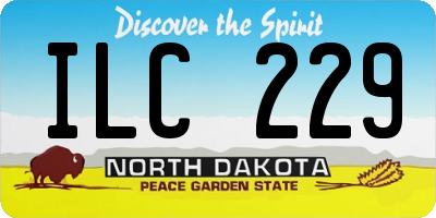 ND license plate ILC229