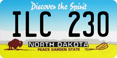 ND license plate ILC230