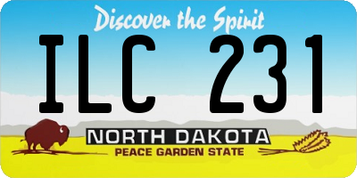 ND license plate ILC231