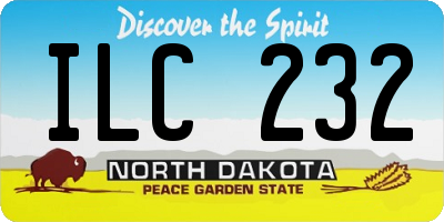 ND license plate ILC232