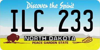 ND license plate ILC233