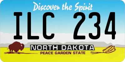 ND license plate ILC234