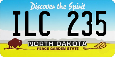 ND license plate ILC235