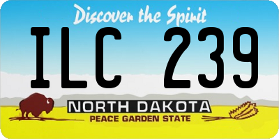 ND license plate ILC239