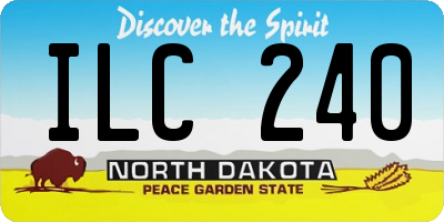 ND license plate ILC240