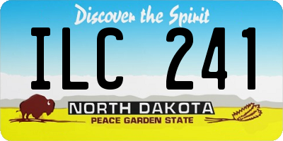 ND license plate ILC241