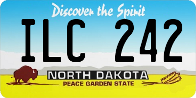 ND license plate ILC242