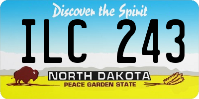 ND license plate ILC243