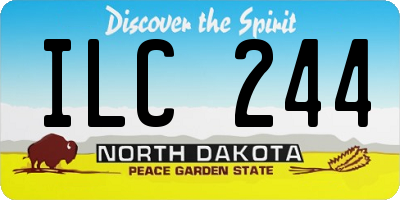 ND license plate ILC244