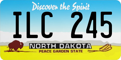 ND license plate ILC245