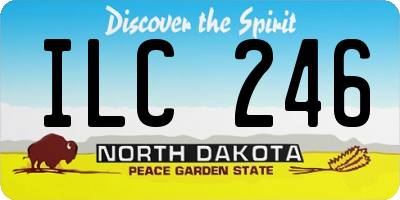 ND license plate ILC246