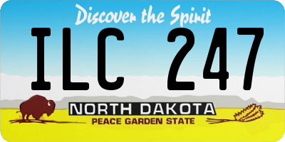 ND license plate ILC247