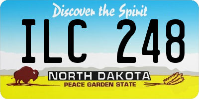 ND license plate ILC248