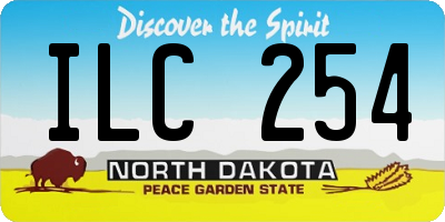 ND license plate ILC254