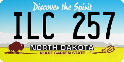 ND license plate ILC257