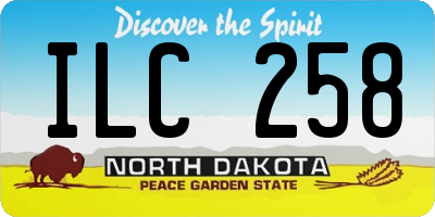 ND license plate ILC258