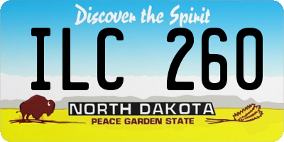 ND license plate ILC260