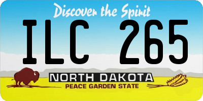 ND license plate ILC265