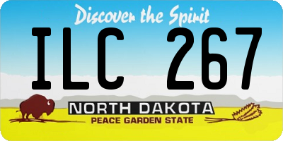 ND license plate ILC267