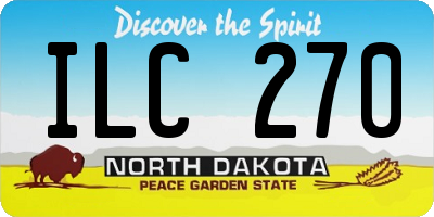 ND license plate ILC270