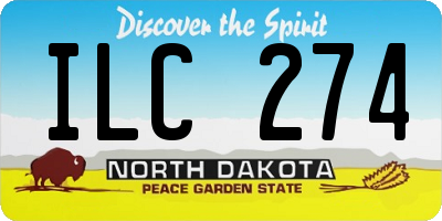 ND license plate ILC274