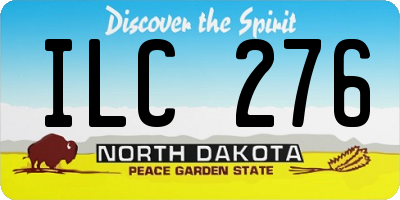 ND license plate ILC276