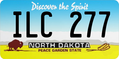 ND license plate ILC277
