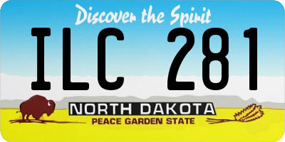 ND license plate ILC281
