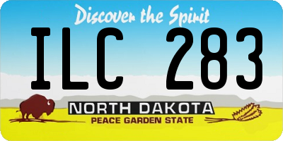 ND license plate ILC283