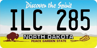ND license plate ILC285