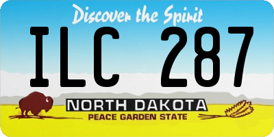 ND license plate ILC287