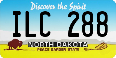 ND license plate ILC288
