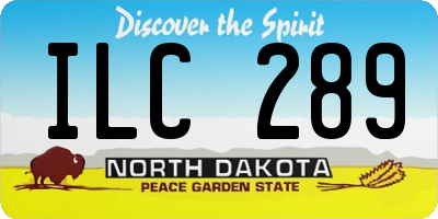 ND license plate ILC289