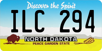 ND license plate ILC294