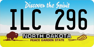 ND license plate ILC296