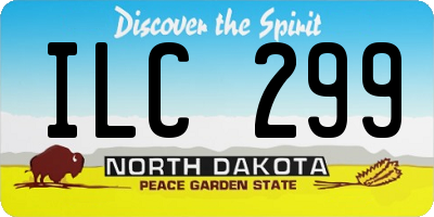 ND license plate ILC299