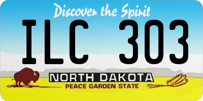 ND license plate ILC303
